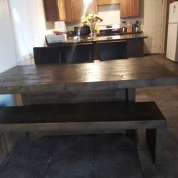 Dinning Table With Bench N Chairs From Ashleys furniture 