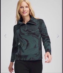 CHICO'S Zenergy® Half-Zip Pullover Top Size 1