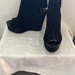 PEDRO GARCIA Black Wedge Shoes