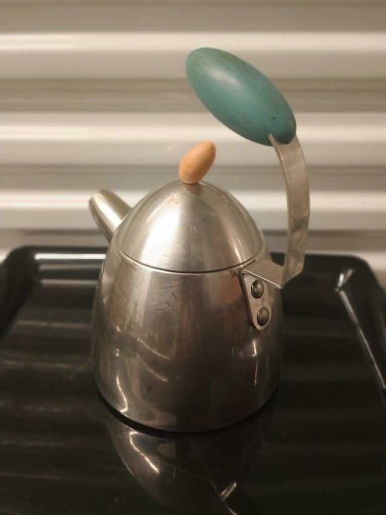 Vintage Michael Graves Stainless Steel Tea Kettle without Whistle Spout Teapot