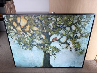 Blenda Tyvoll black framed canvas painting