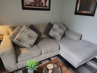Large Light Gray Sectional Sofa – $750 OBO