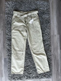 Honor The Gift Carpenter Belt Pant- Cream Size 34