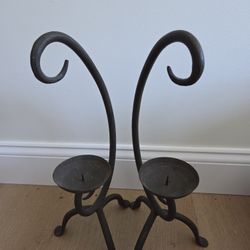 Footed Candle Holders (x2)
