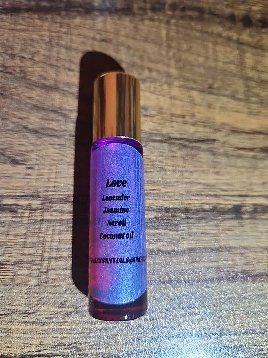 "Love" All Natural Roll-on Essential Oils Infused With Crystals 