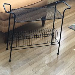 Mid Century Metal Record Player Stand 