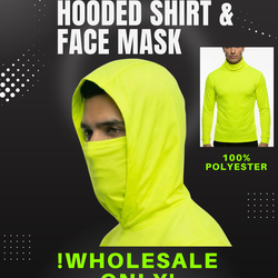 Long Sleeve Hoodie Shirt With Facemask