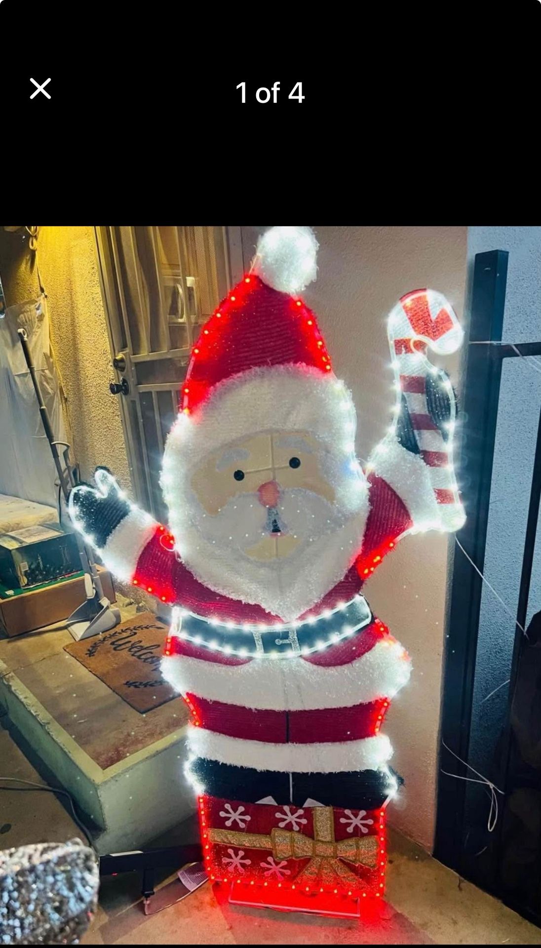 5.5-ft LED Twinkling Santa Yard Decoration