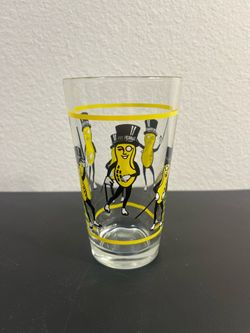 Mr. Peanut Planters Peanuts Glass Libbey USA Vintage Mr. Peanut in I