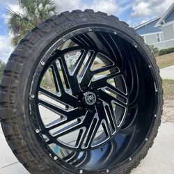 26x14 Rims with Tires – Full Set + Extra Tire