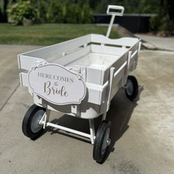Wedding Wagon Flower Girl Bride 