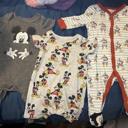 Baby Disney Mickey Mouse Bodysuit Bundle (read description)