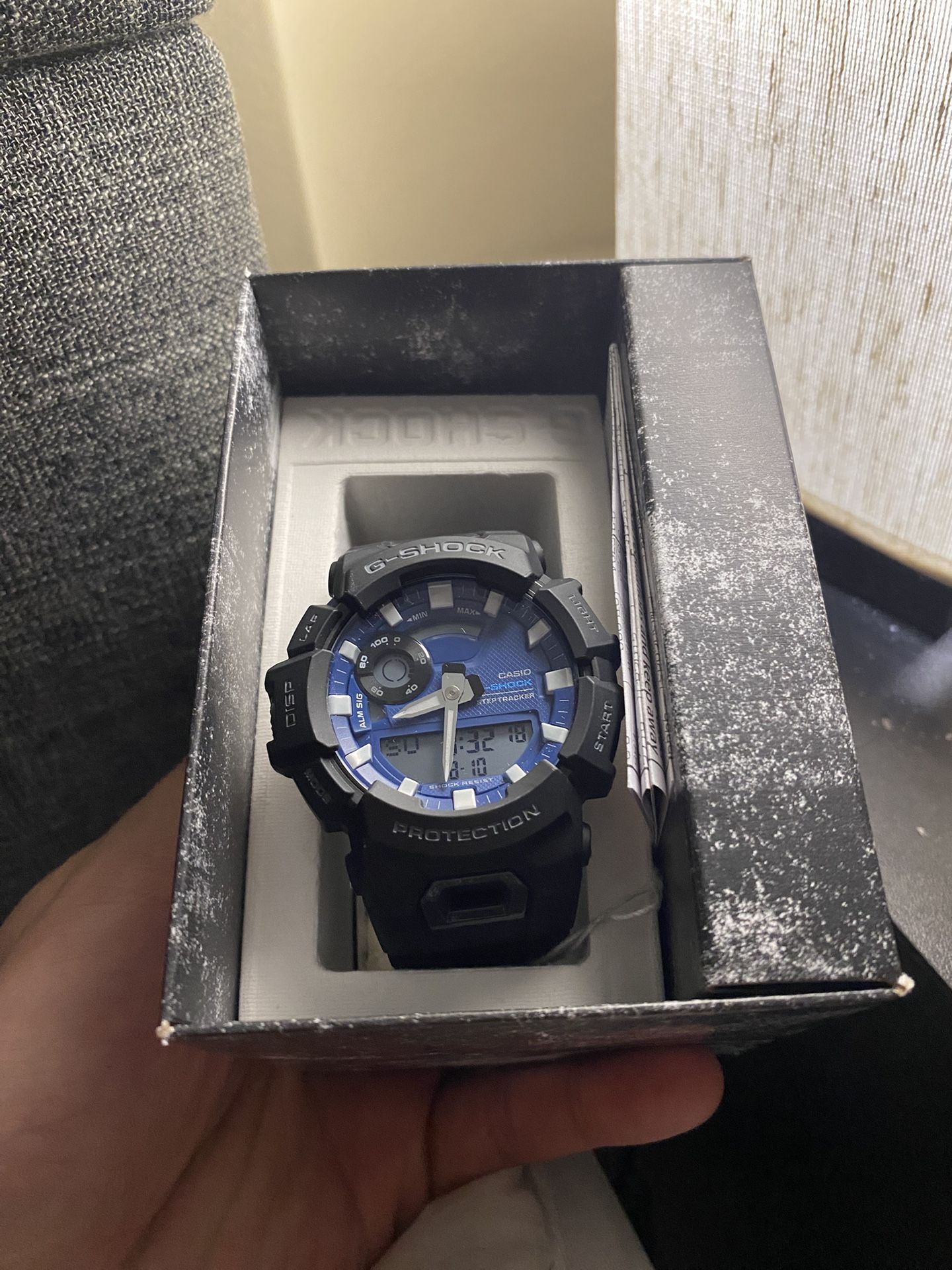 Gba 900 G Shock Step Tracker Blue Casio Digital Watch Casio Black