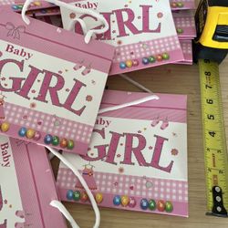 24pcs Pink Paper Gift Bags With Handle ( 6”)