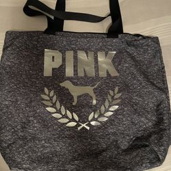 Pink Gray Tote Bag 