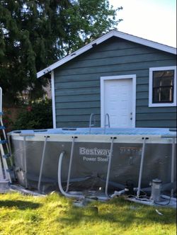 Bestway Power Steel 14’ X 8’2” X 39.5” Oval Above Ground Pool Set