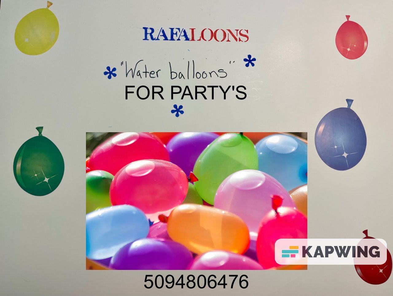RAFALOONS “waterballoons”