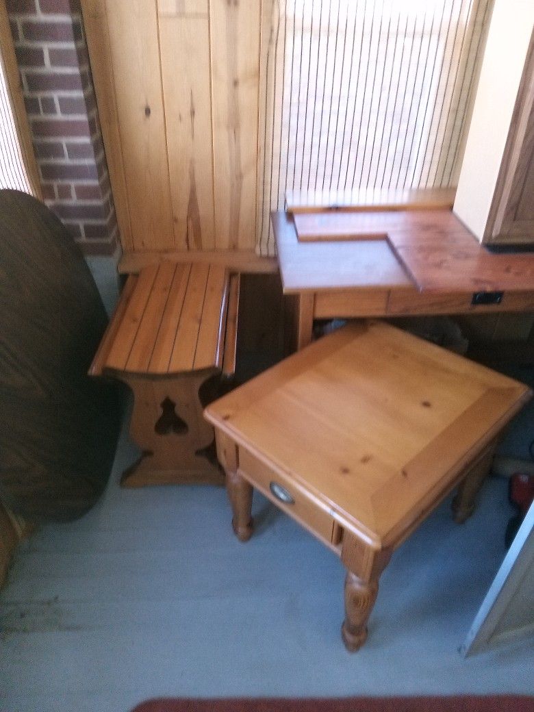 Desk And Tables $10 Each