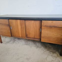 Mid-Century Modern Biltrite Walnut Office Credenza