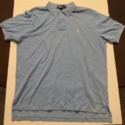  Pre Owned  Polo Ralph Lauren  Short Sleeve 2 Button Collared Shirt  Men’s Size XL   See photos for fading and stains