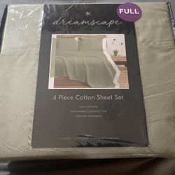 4 Piece Cotton Sheet Set Full