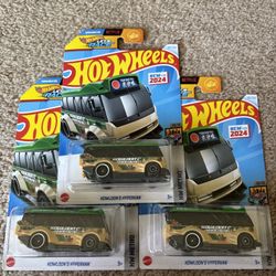 Lot Of 3 Hot Wheels New 2024 HW Metro #187 Kowloon'd Hypervan Green & Tan LET'S RACE
