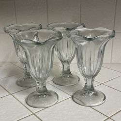 Malt Shop Sundae Glasses (Each Or Bundle)