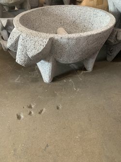 Molcajete grande! XXXXL para las salsas de fiesta o restaurant! Molcajete de piedra negra con su mano