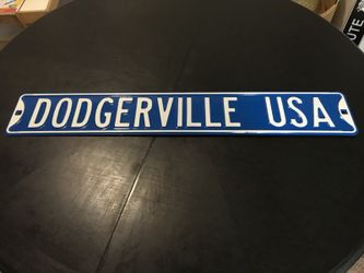 Dodger ville street sign