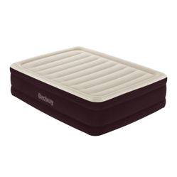 Bestway Maroon 20" Queen Air Mattress with Built-in Pump