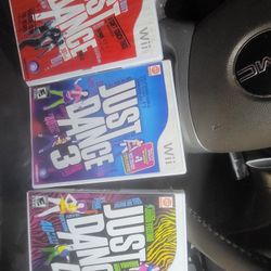 Nintendo Wii Just Dance 1, 2, And 4 Games.  All Working Perfectly 