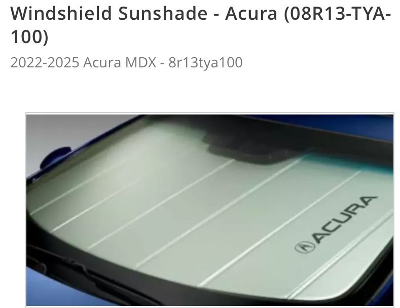 Acura Mdx Windshield Shade NEW