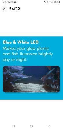 Life Light Glow Fish Tank Aquarium Light, LED Blue and White up to 20 Gallon new selling for only $15
