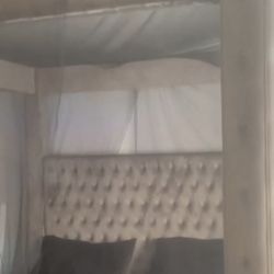Velvet Canopy Bed