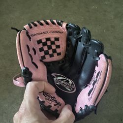 $10, Girls Pink/Black Tee-Ball Baseball Glove