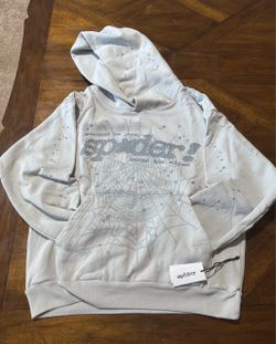 Grey Sp5der Hoodie – Size Small