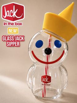 Jack in the Box Glass Sipper Cup Limited Edition