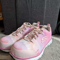 Pink Sketchers Oil & Slip Resistant | Composite Toe | Women's Size 8.5