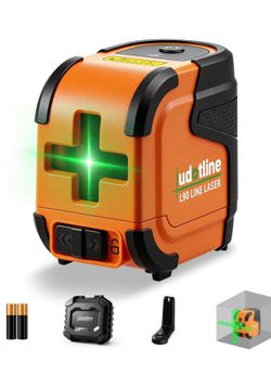 Cross Line Green Laser Level w/ Pendulum Lock, Magnetic Mount  & Hard Case