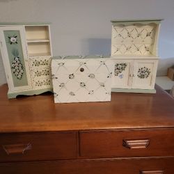 3 Piece Set  Miniature.  Hutch , Closet ,Container