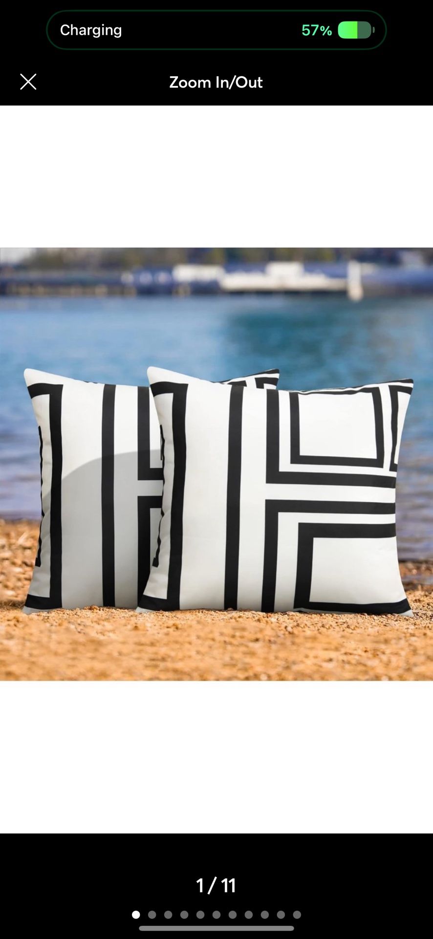 Merrycolor Set of 2 Outdoor Waterproof Throw Pillow Covers 18x18