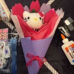 Hello Kitty Crochet Bouquet 