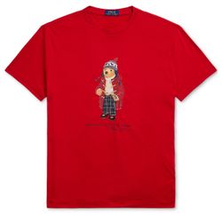 Polo Ralph Lauren Men’s Classic Fit Polo Bear Jersey T-Shirt, Size XL (Red) 