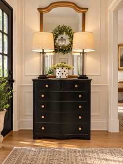 Black Wood dresser credenza , sideboard or tv stand