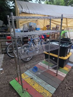 Metal Wire Shelving Unit – 4 Tier Storage Rack –