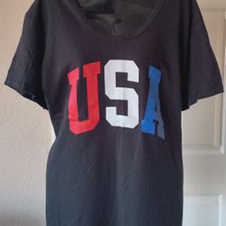 USA Black T-shirt 