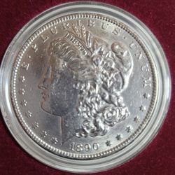 1890 MORGAN SILVER DOLLAR - GEM BU
