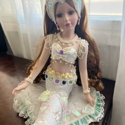 Porcelain Mermaid Doll 