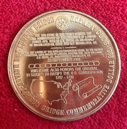 1988 LONDON BRIDGE ROTARY CLUB COMMEMORATIVE DOLLAR GOLD TONE COIN TOKEN ‼️ See 1000 RARE - VINTAGE & DESIGNER Items Here .... ‼️