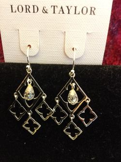 Sterling Silver Chandelier earring / Lord Taylor jewelry